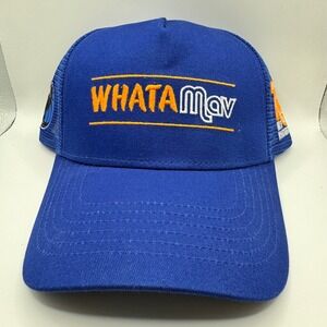 Dallas Mavericks Whataburger 75th Anniversary Trucker Hat Blue Cap NBA Whatamav